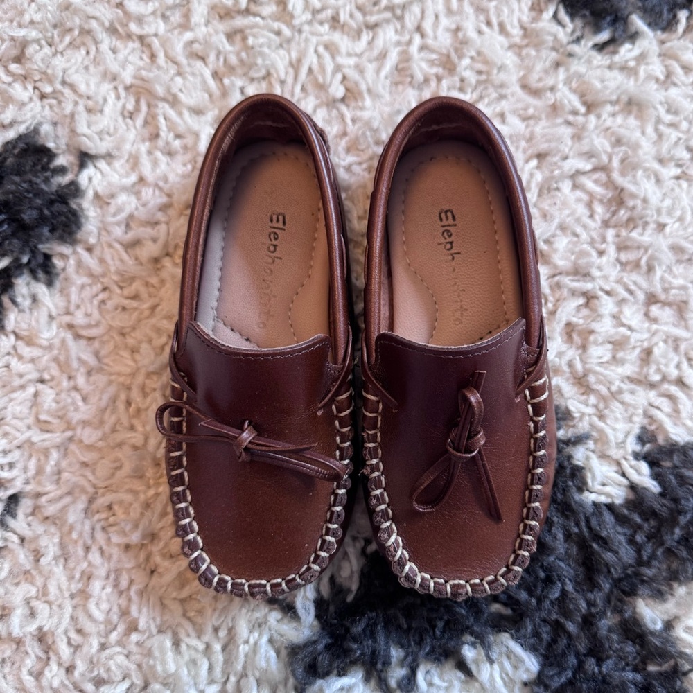 Elephantito Brown Kids Moccasins